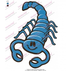 Cartoon Scorpion Embroidery Design